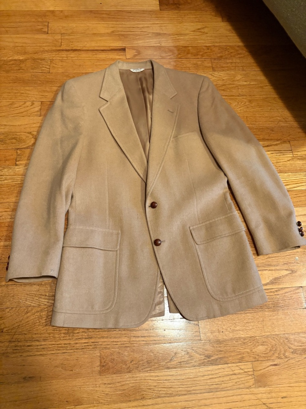 Vintage Camel Hair Blazer Coat Barrister for Hastings Tailored Men's Medium